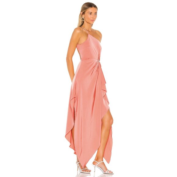 MAJORELLE Emery Gown Pink Size Small One Shoulder Open Back Dress Revolve - Picture 3 of 16